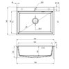 DEANTE ERIDAN granitový drez 70 x 52 cm, szary metalik ZQE_S103