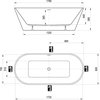 Ravak SOLO voľne stojaca akrylátová vaňa 178 x 80 cm XC00100025