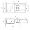 DEANTE ERIDAN granitový drez 100 x 50 cm, szary metalik ZQE_S513