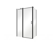 BESCO EXO-C BLACK obdĺžnikový sprchový kút 110 x 80 x 190 cm sklo číre, profil čierny