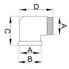 Land KOLENO ŠM 3/8" chróm CH.K7.10