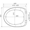 Novoterm Rossa WC misa závesná 51,7 x 35,4 cm  so sedátkom