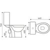 Novoterm WC kombi C-clear so sedátkom, odpad zadný spachovani 3/6l