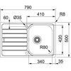 FRANKE Spark SKL 611-79 nerezový drez 79 x 50 cm,matný