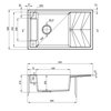 DEANTE MAGNETIC granitový drez 82 x 50 cm, antracit metalik ZRM_T113