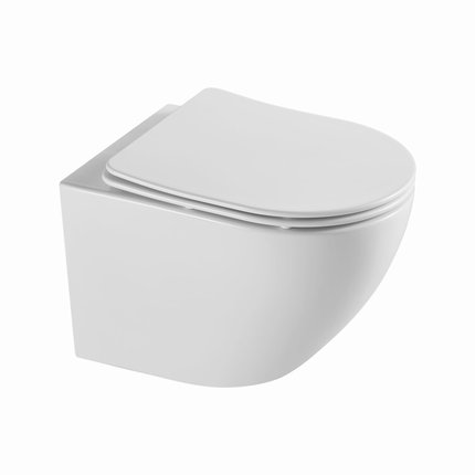 Home Soller WC misa závesná RimFree 49,5 x 36,5 cm so sedátkom Slim CE-MW-001-11-RIM