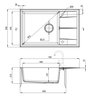DEANTE ERIDAN granitový drez 78 x 50 cm, grafit metalik ZQE_G11B