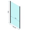 Rea RAPID SWING CHROM sprchový kút 90 x 80 x 195 cm sklo číre K5606-K5608