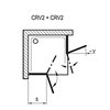 Ravak Chrome CRV2+CRV2 sprchový kút 100 x 100 x 195 cm, 2x-1QVA0U00Z1