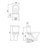Cersanit KASKADA 207 K020 WC kombi  65,5 x 36 cm so sedatkom K100-207