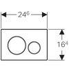 GEBERIT SIGMA 20 ovládacie tlačítko, plast, čierna lesklá 115.882.KM.1