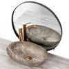 Rea ROXY B Stone Nature keramické umývadlo na dosku 49 x 31 cm U6650