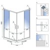 Rea CITY BRÚSENÁ ZLATÁ sprchový kút 90 x 90 x 190 cm, profil zlatý K6443