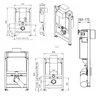 JOMO JOMOTech podomietkový modul pre WC so splachovaním SLS spredu / zhora 82 cm , 174-91300000-00