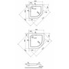 Kolo Geberit STANDARD PLUS štvrťkruhová sprchová vanička 80 x 80 x 9 cm XBN1580000