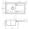 Deante EVORA granitový drez  78 x 44 cm, bež ZQJ_5113