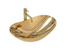 Rea ROYAL GOLD keramické umývadlo na dosku 61,6 x 35,3 cm U4545