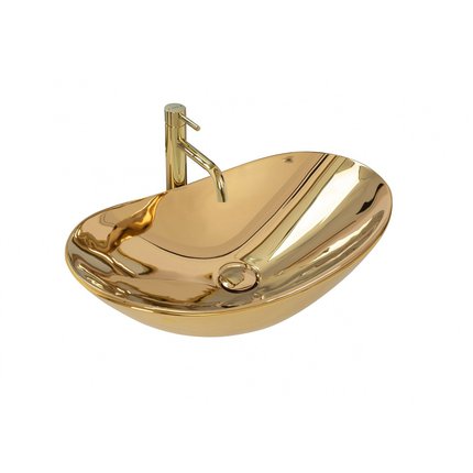 Rea ROYAL GOLD keramické umývadlo na dosku 61,6 x 35,3 cm U4545