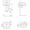 Kolo Geberit REKORD keramické umývadlo nábytkové 45 cm, s otvorom pre batériu K91945000