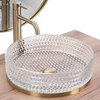 Rea CRISTAL TRANSPARENT 39 GOLD BRUSH RING sklenené umývadlo na dosku 39 cm U8881