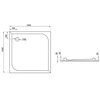 BESCO EXO-H štvorcový sprchový kút 100 x 100 x 190 cm sklo číre, profil chróm