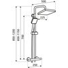 BESCO EXO-C BLACK obdĺžnikový sprchový kút 110 x 80 x 190 cm sklo číre, profil čierny