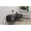 Deante PEONIA ZERO WC misa so sedátkom závesná RimFree 51 x 36 cm, antracit CDEDDZPW